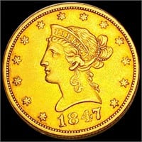 1847 $10 Gold Eagle UNCIRCULATED