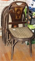 4 vintage wooden folding chairs