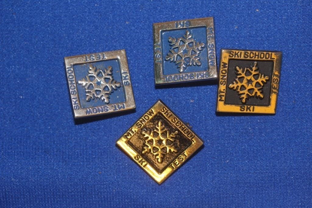 Lot of 4 Ski School Pins