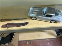 63 corvette car and gensco knife &leather sheath