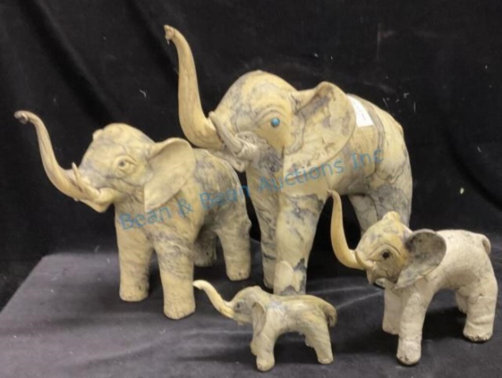 Set a four vintage elephants