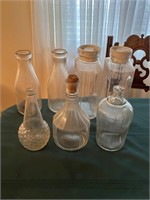 Glass lot - refrigerator bottles, milk bottles,