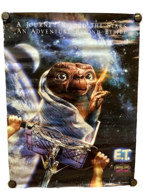 1991 ET Adventure Movie Amusement park poster