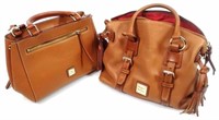 (2) Dooney & Bourke Brown Leather Handbags