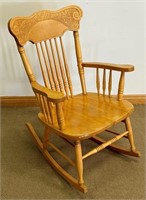 NICE PRESSED BACK MAPLE ROCKER - CLEAN