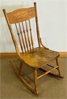 GOOD PRESSED BACK MAPLE ROCKER - UNDERSIZED