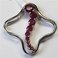 $200, S.Silver Genuine Ruby Pendant