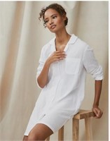 THE WHITE COMPANY Double Cotton Nightshirt- M