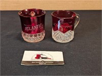Ruby souvenir glasses (Atlantic, St. Genevieve)