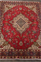 Tabriz Hand Woven Rug 4.7 x 6.2 ft