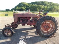 Farmall Super M tractor; new battery; seller drove
