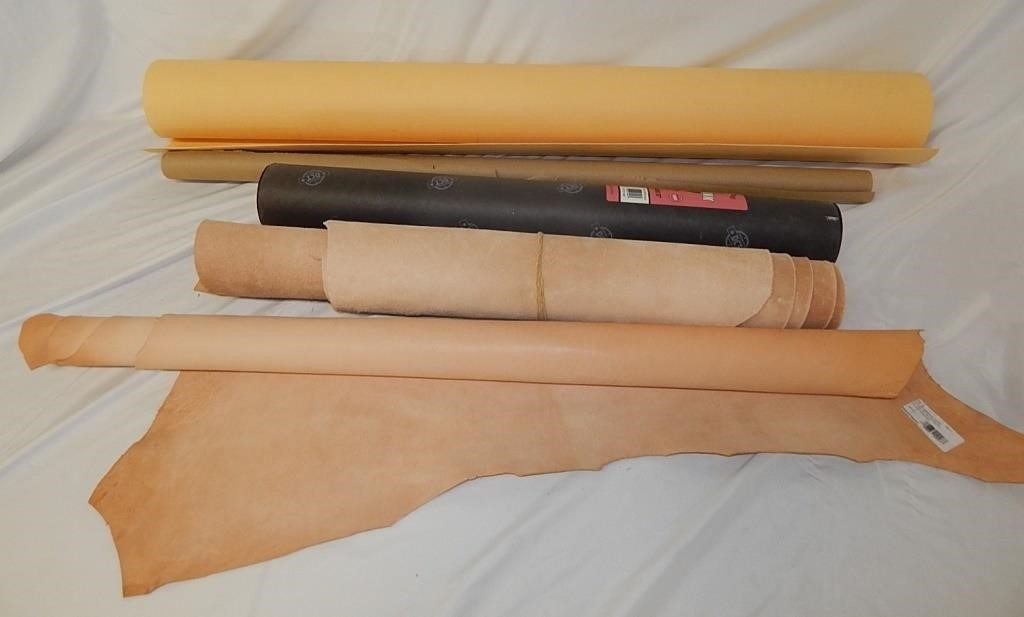 Leather Craft Rolls of Leather & Paper