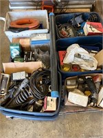 Pallet full of electrical parts, fittings, plugs,