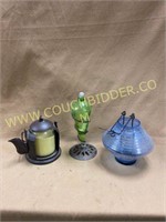 Candle holders and oil lamp