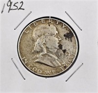 1952 Franklin U.S. Silver Half Dollar