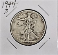 1944 D Walking Liberty U.S. Silver Half Dollar