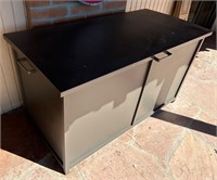 Large Metal Storage w Hinged Top