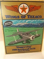 2004 Texaco Staggerwing Metal Bank Airplane