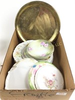 Box lot of dishes