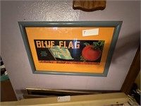 BLUE FLAG TOMATOES FRAMED AD