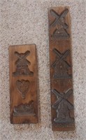 Pair Of Hand Carved Wooden Wall Hangings