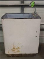 Vintage Sink in Metal Cabinet