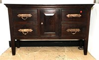 Antique Wooden Sideboard with Four Drawers