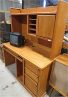 2 pc oak computer desk