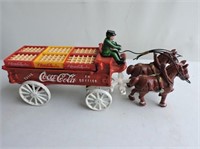 Coca-Cola Cast Delivery Wagon, 14" L