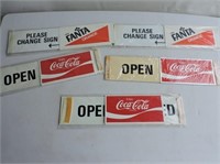 Fanta & Coke Push Signs