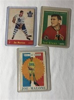 3 Vintage Hockey Cards