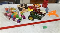 Vintage toys and plastic blocks