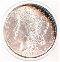 Coin 1886 Morgan Silver Dollar Gem Unc.