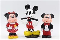 (3) Disney Mickey & Minnie Figurines Tootsietoy