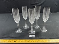 Crystal Champagne Glasses (6)*