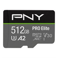 PNY 512GB PRO Elite Class 10 U3 V30 microSDXC Flas