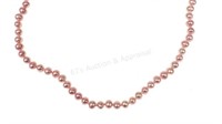 10k Yellow Gold & Pink Pearl Necklace