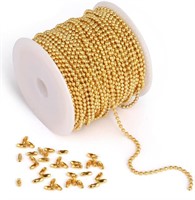 GOLD STAINLESS STEEL BEAD BALL CHAIN