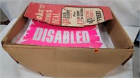 NOS BOX OF OVER 40 VINTAGE SIGNS
