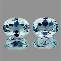 NATURAL BLUE AQUAMARINE PAIR [IF-VVS]