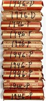 (10) Rolls 1946-P Wheat Cent Penny Lot