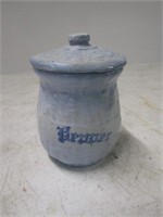 STONEWARE PEPPER JAR -- LID BROKEN