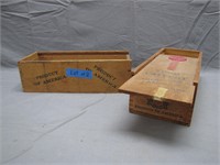 Pair of Vintage Lord Calvert Wooden Whiskey Boxes