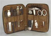 VINTAGE UTICA QUICK CHANGE FOLDING KNIFE TOOL SET