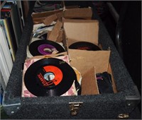 36” X 16” Box Filled W Hundreds  45 Rpm Records