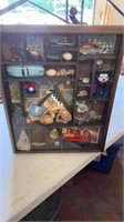 Shadowbox with Vintage Items