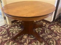 Tiger Oak Pedestal Dining Table