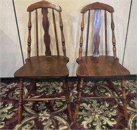 Tapered Splat Back Wooden Chairs