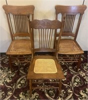 Oak Chair Trio