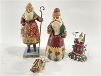 (3) Jim Shore Santa Figures & More